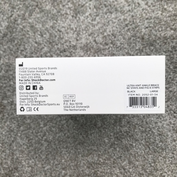 Shock Doctor Ultra Knit ankle brace with stays & figure 6 straps large level 3 - Picture 15 of 15